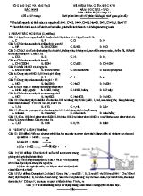 Đề kiểm tra giữa học kì 1 Hóa học Lớp 11 - Năm học 2022-2023 - Sở GD&ĐT Bắc Ninh (Có hướng dẫn chấm)